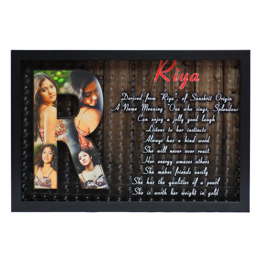 Alphabet Cutout With Frame Size 12x18 Inches , Birthday, Anniversary, etc.
