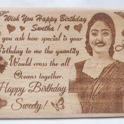 Mesmerizing Customized Wooden Photo Frame for All Occasions [BIRTHDAY, ANNIVERSARY, VALENTINE ]