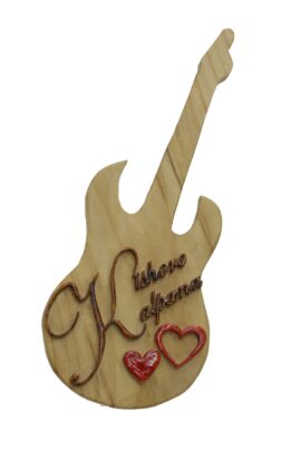 Handicraft Customised wooden Guitar Name Cutouts 6x12 Inches