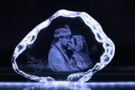 Rock Shape Ice Burg Photo Crystal 15x10x2.5 (2D)