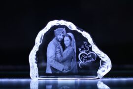 Mountain Shape Ice Burg Photo Crystal 15x10x2.5 (2D)