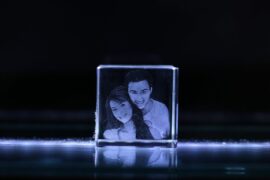 Crystal Cube Photo Crystal 5X5X5 Cube 3D