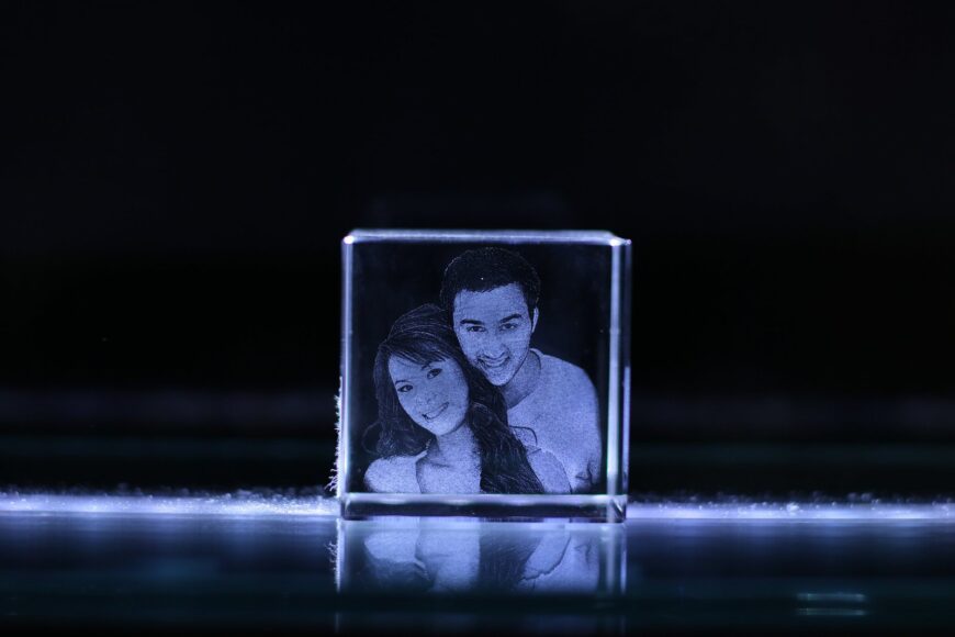 Crystal Cube Photo Crystal 5X5X5 Cube 3D