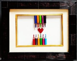 Micro art pencil carving with Frame