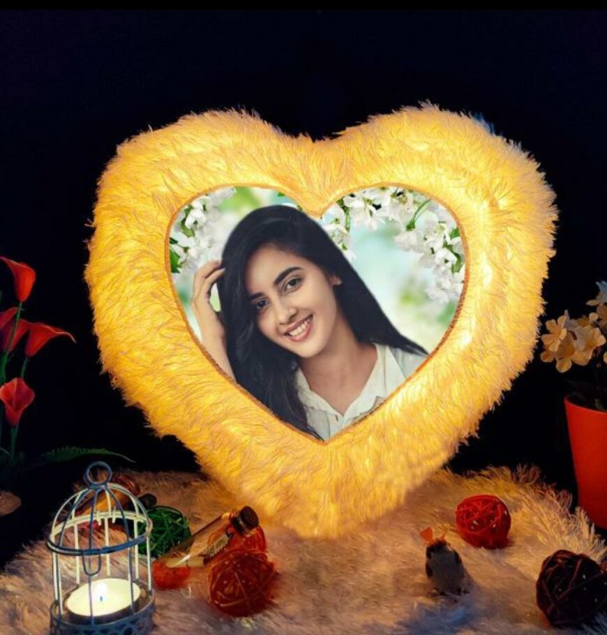 Led heart shape pillow