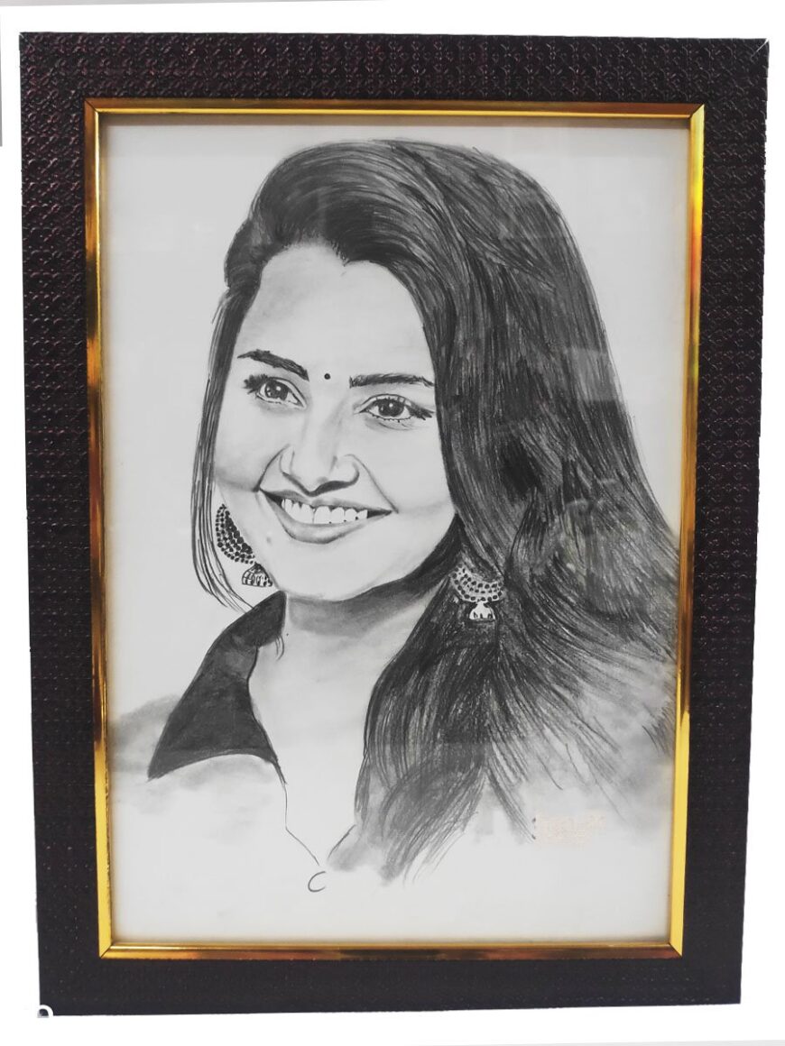 Generic Personalised Digital Pencil Sketch Photo Frame (8x12 inch)