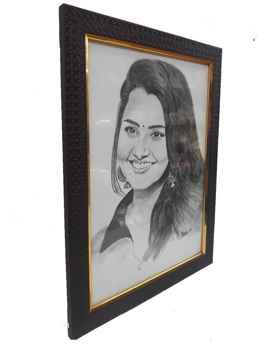 Generic Personalised Digital Pencil Sketch Photo Frame (8x12 inch) - Image 2