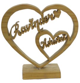 Customized Handicraft Name heart Shape