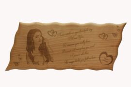 Zik-Zag Wooden Engraving 6x14 Inch