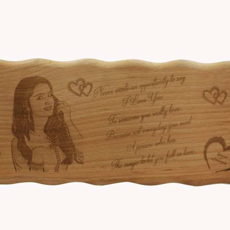 Zik Zak Wood Engraving Size 6x14 Inches RS 1399