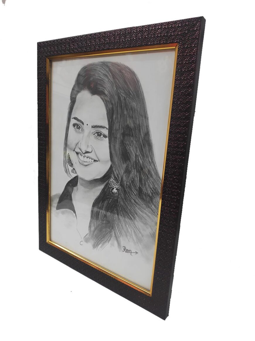Generic Personalised Digital Pencil Sketch Photo Frame (8x12 inch) - Image 3